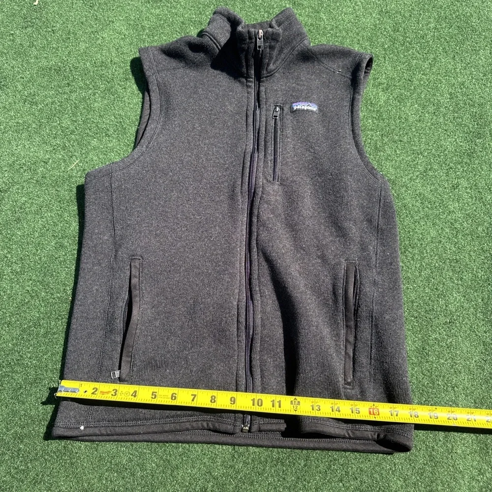 Patagonia Better Sweater Vest Mens Medium Black Fleece Full Zip Outdoor